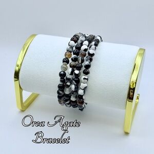 Handcrafted Orca Agate Bracelet